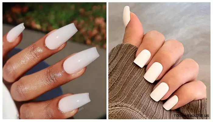 Milky White Nails