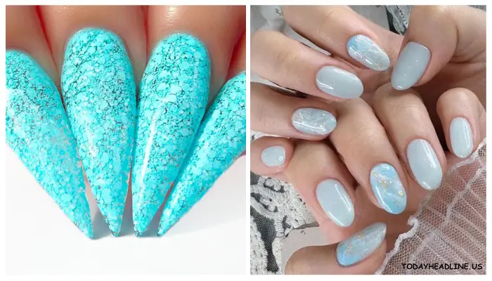 Sky Blue Nails